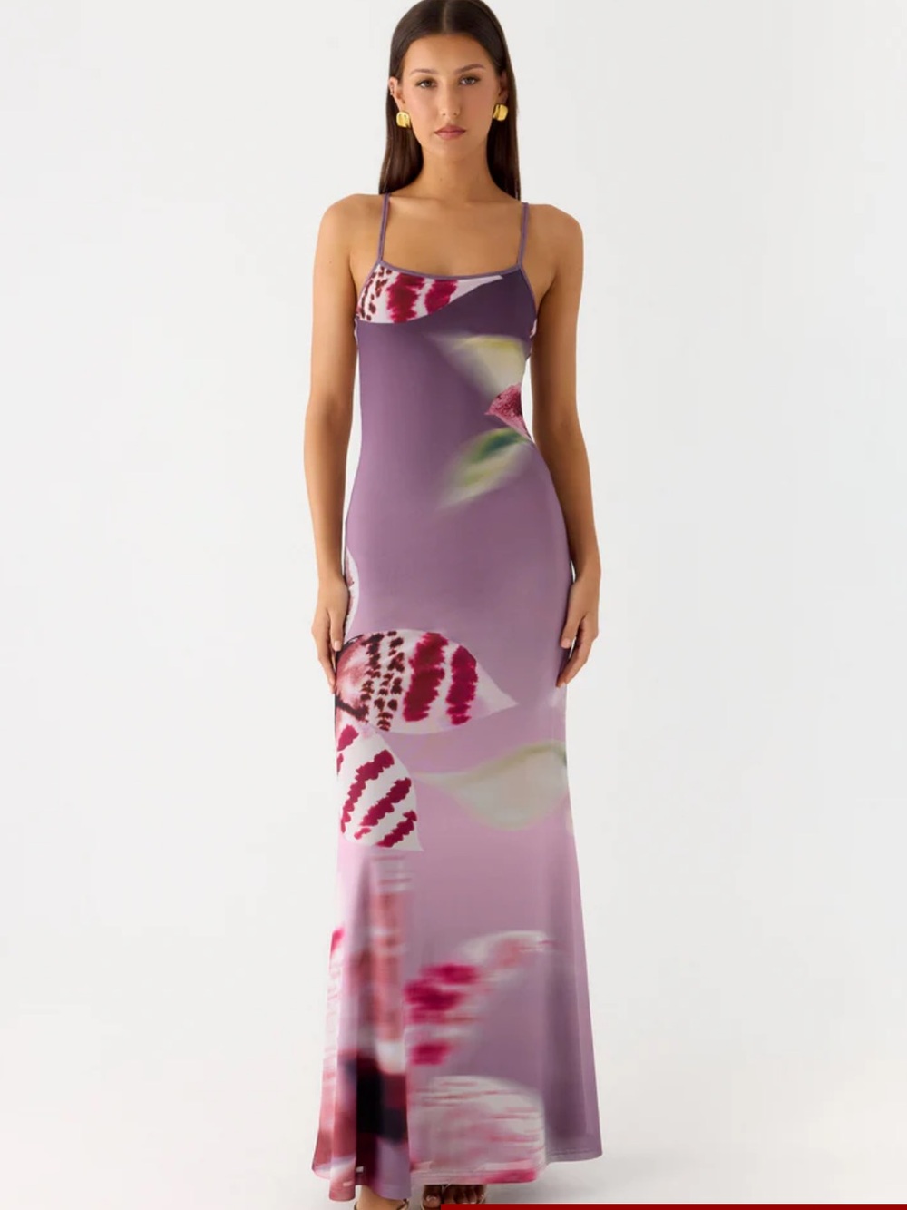 Peppermayo Purple Floral Slip Maxi Dress